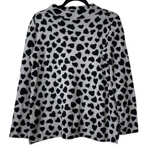 Animal style heart print sweater sz MP